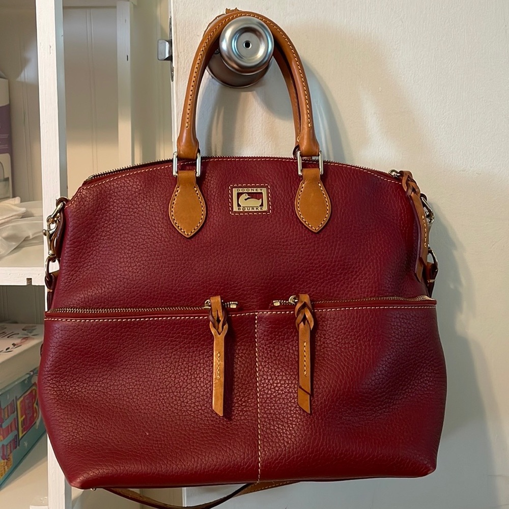 Beautiful Red Leather Dooney and Bourke Bag